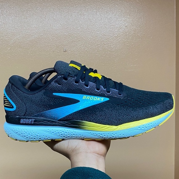 Brooks Other - Brooks Ghost 16 Mens Running Sneakers “Black/Forged Iron/Blue” Size 12 Wide